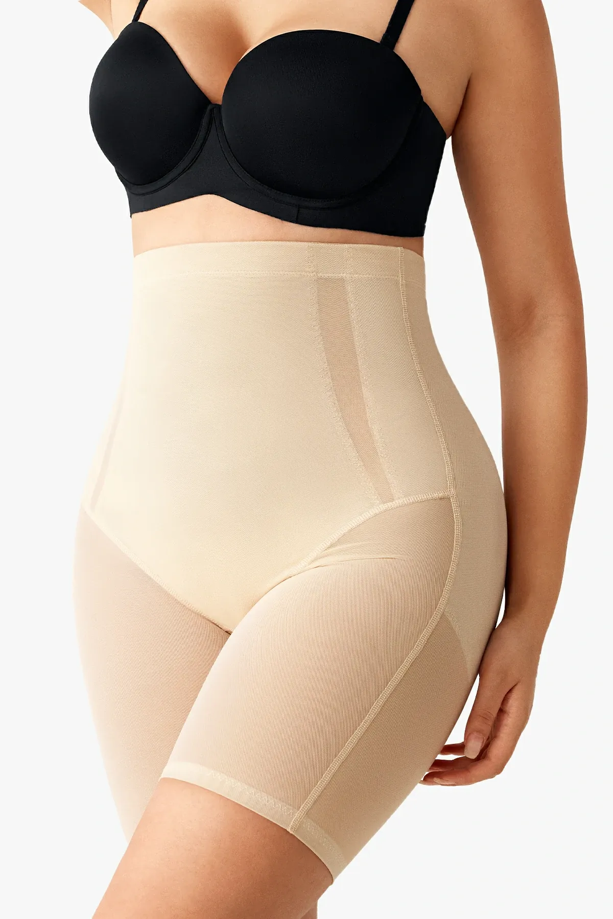 Mesh High-WaistTummy Control  Shorts