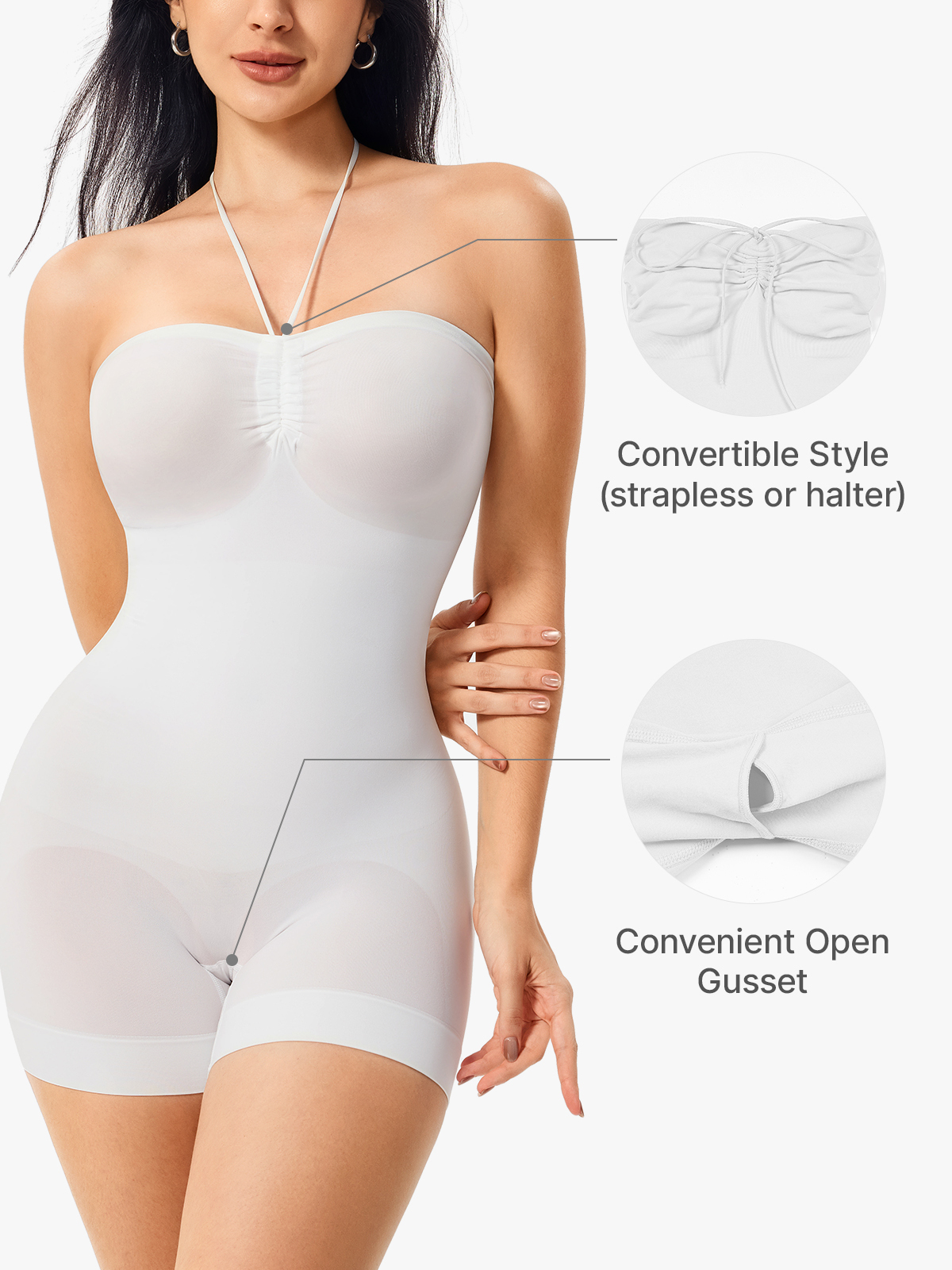 Seamless Comfort Smoothing Mid-Thigh Bodysuit