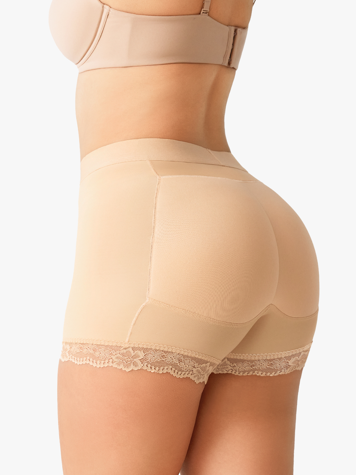 Padded Mid-Rise Butt Lifter Shorts