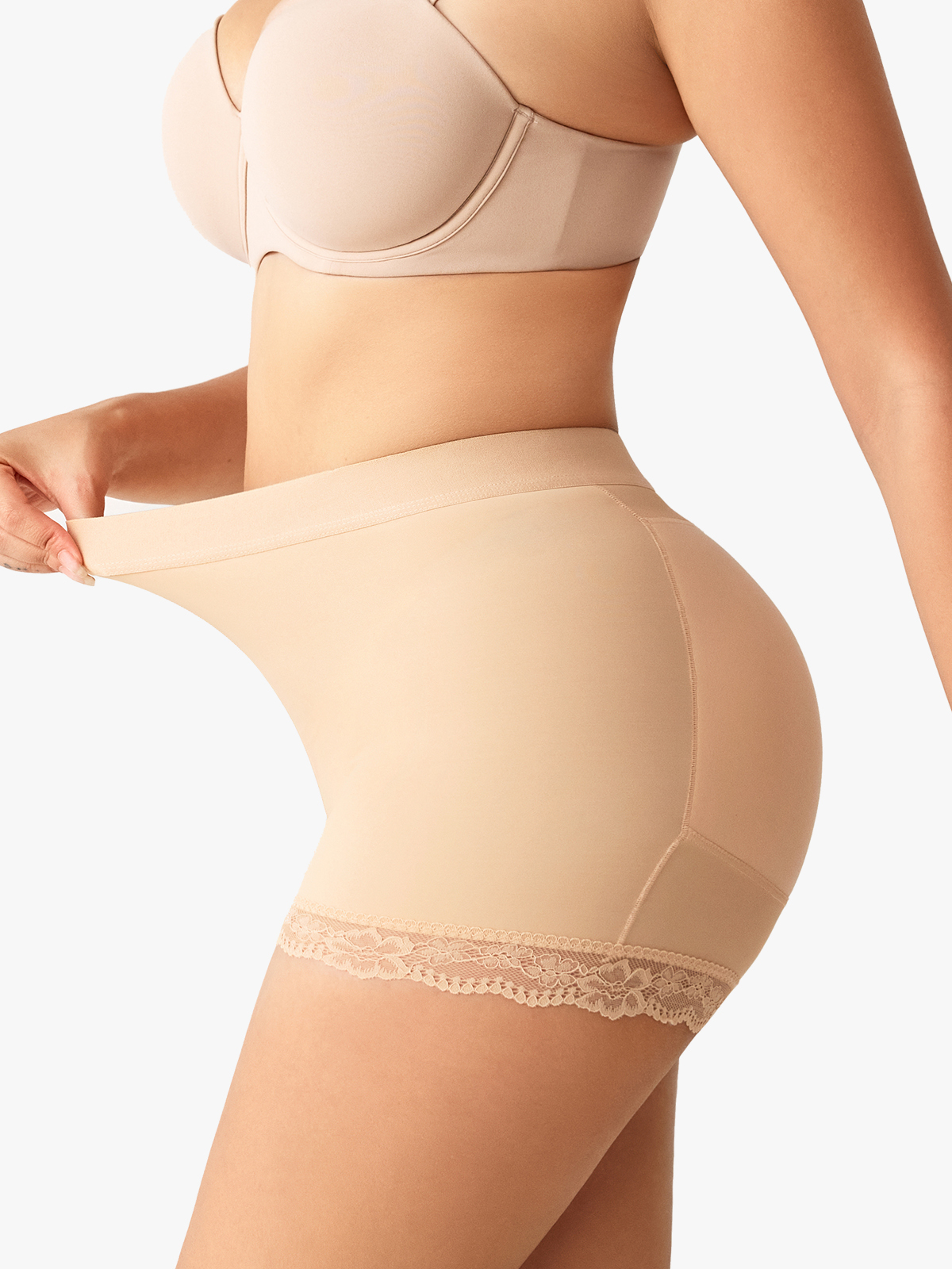 Padded Mid-Rise Butt Lifter Shorts