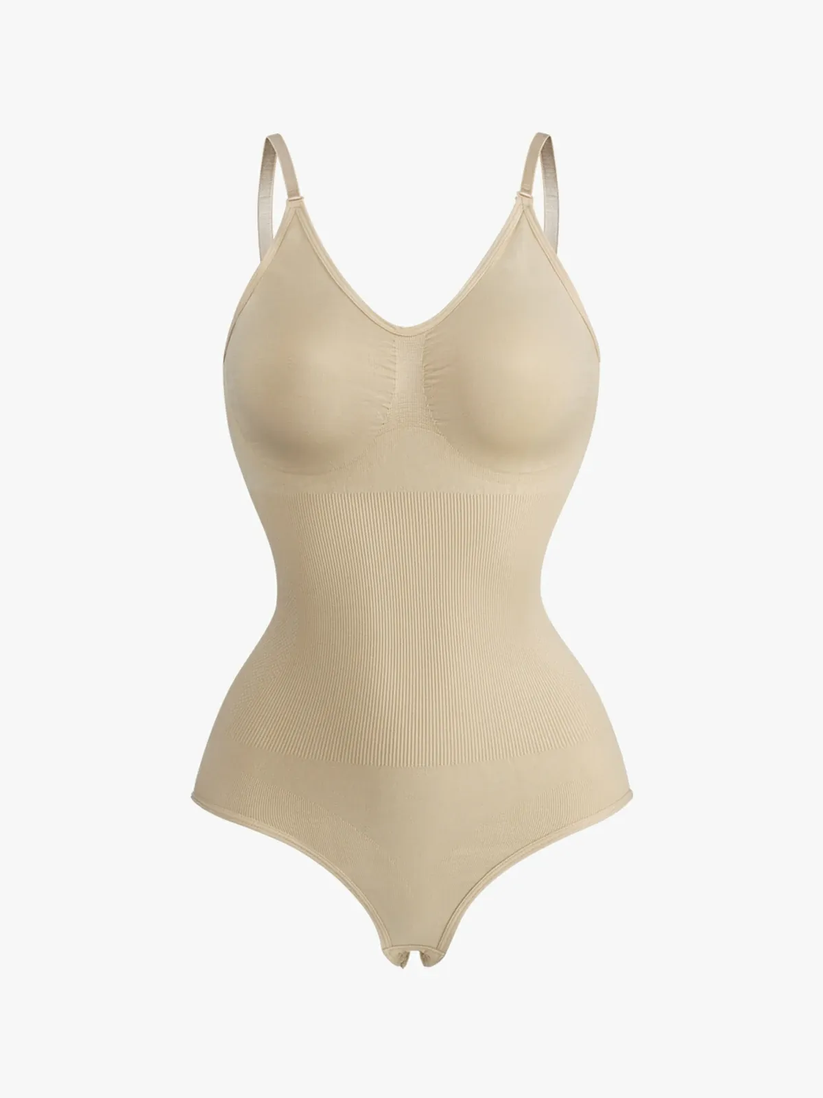 Seamless Smoothing Backless Cami Thong Bodysuit 