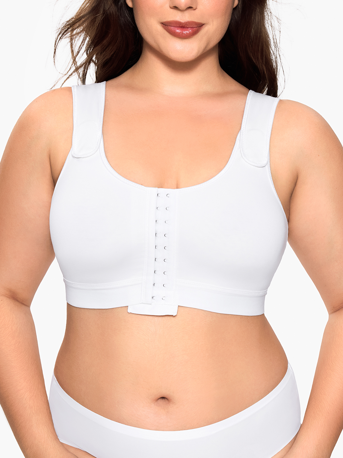 Front Closure Mastectomy Sports Bra Wide Strap Everyday Post Op Bra