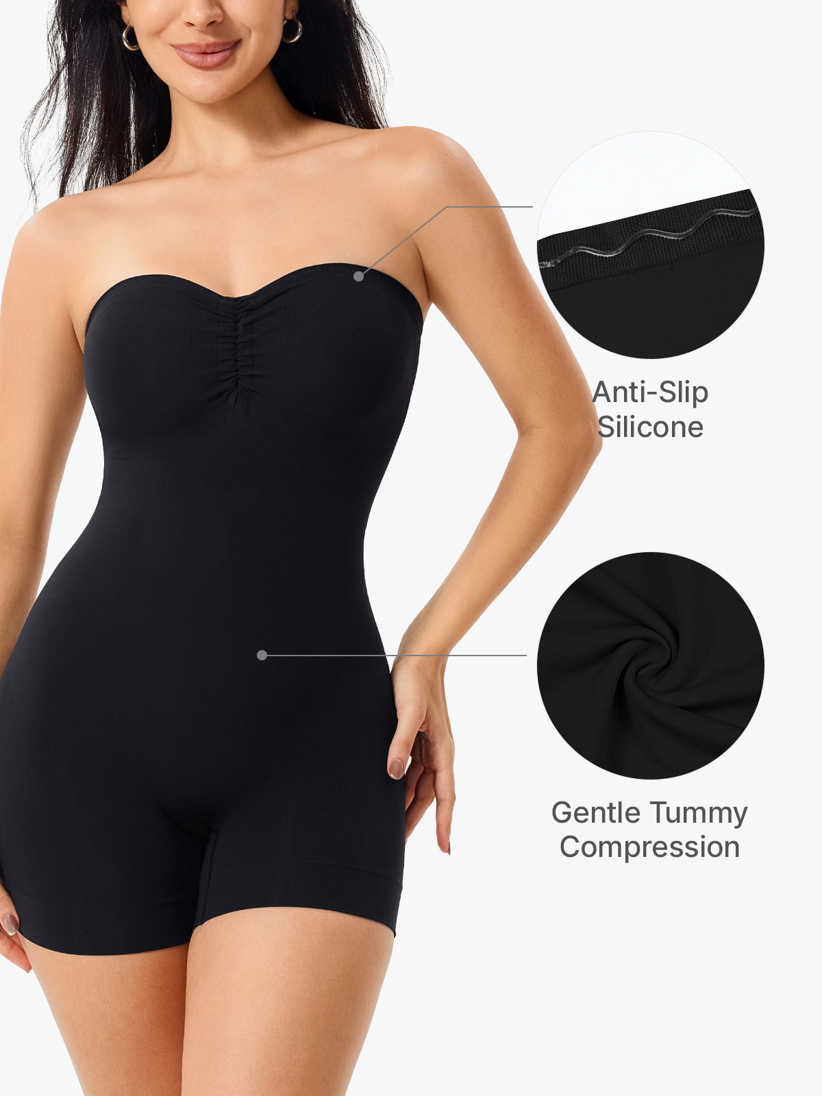 Seamless Comfort Smoothing Mid-Thigh Bodysuit