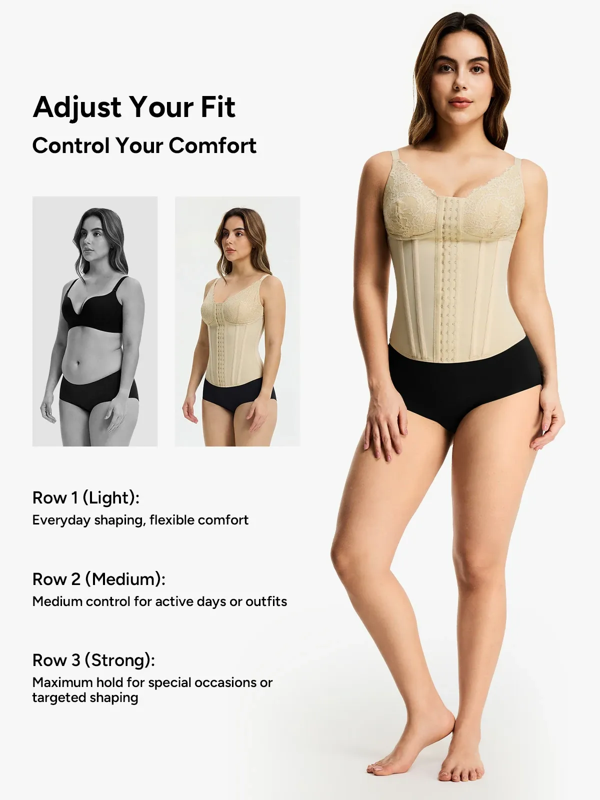 Lace Deep-V Boning Support Camisole