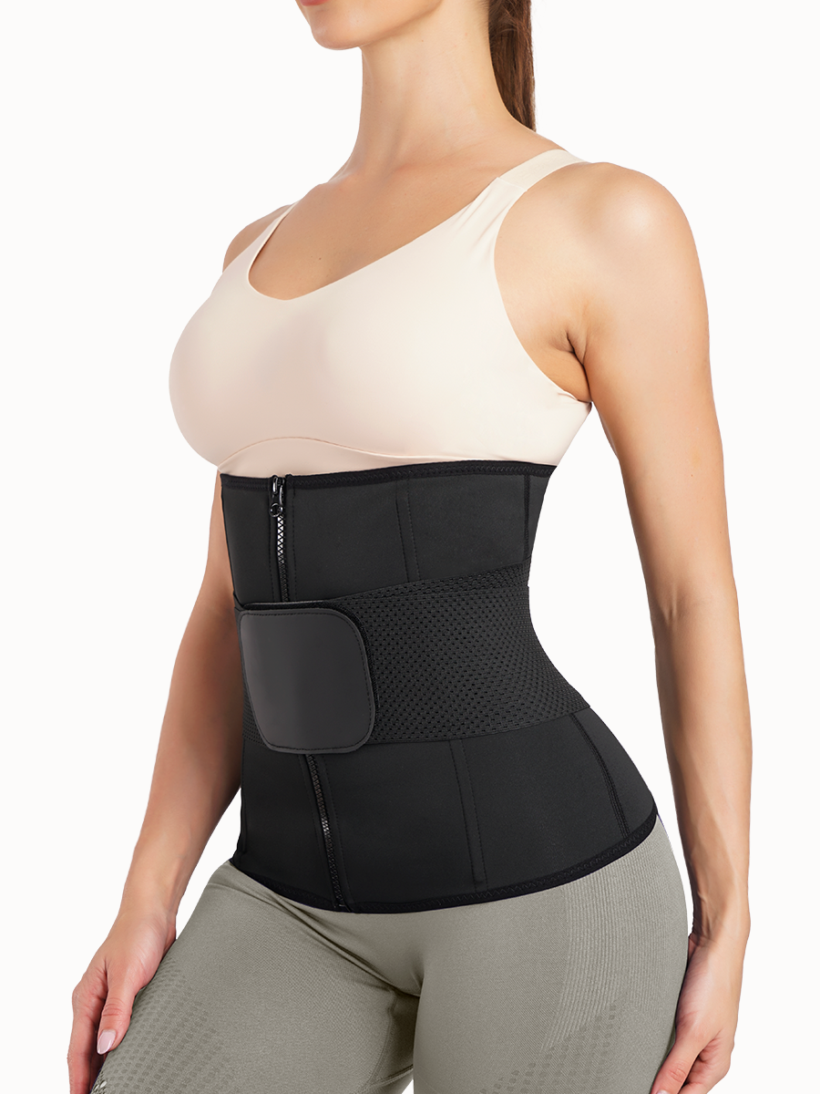 Women's Slim Waist Cincher With Front Strong Zipper For Workout And Everyday Wear-Brabic