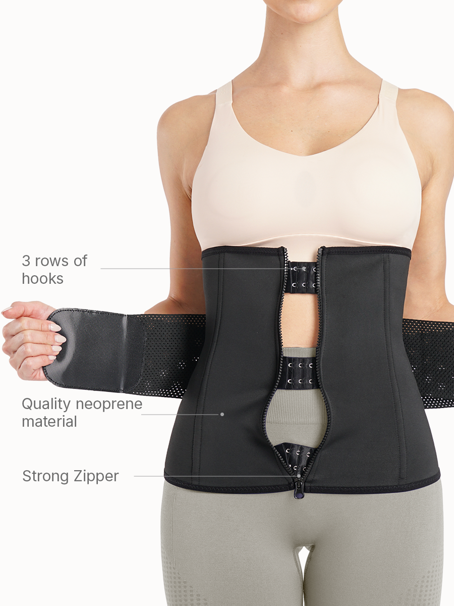 Women's Slim Waist Cincher With Front Strong Zipper For Workout And Everyday Wear-Brabic