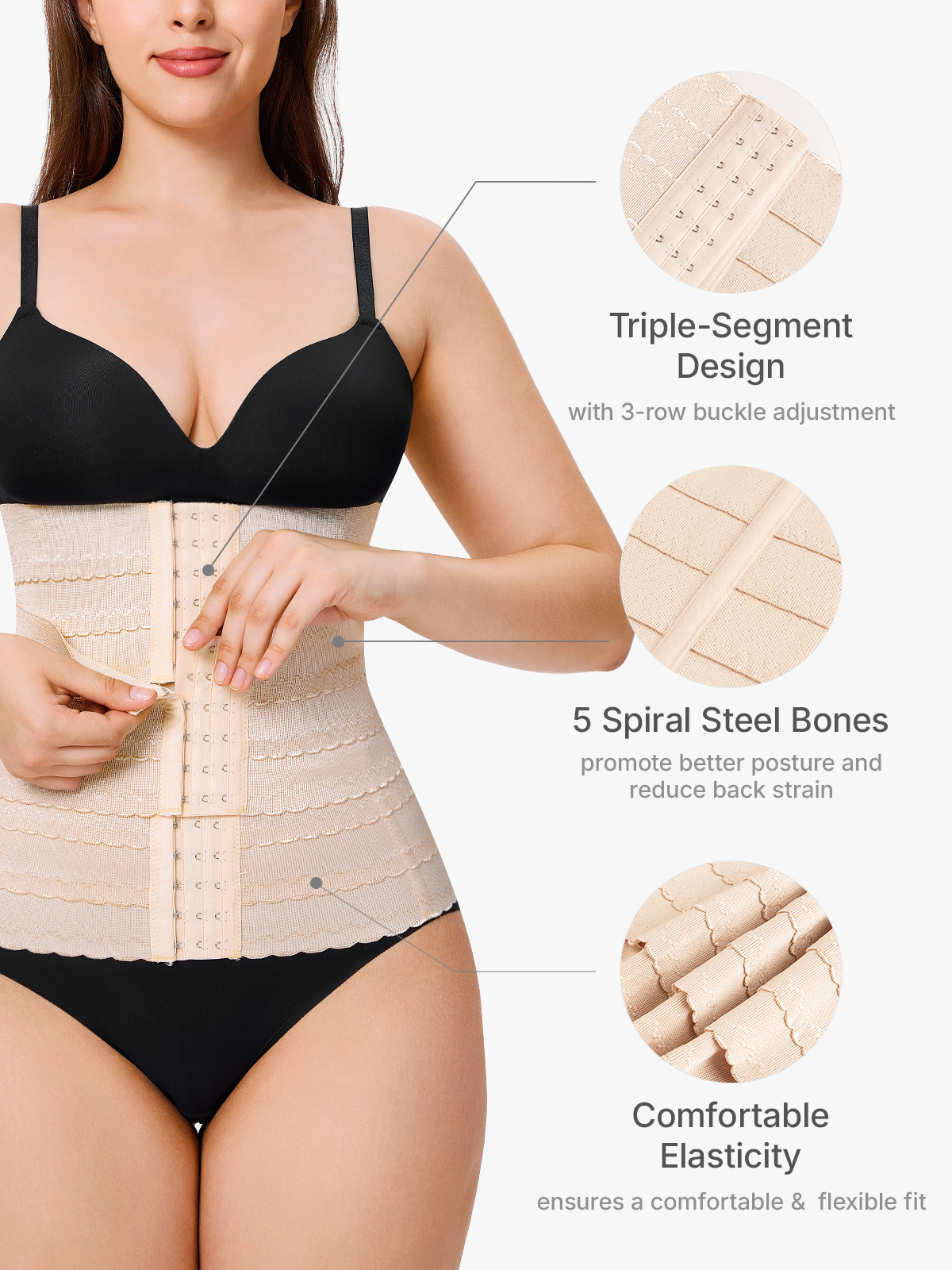 Segmented Tummy Control Waist Trainer Cincher