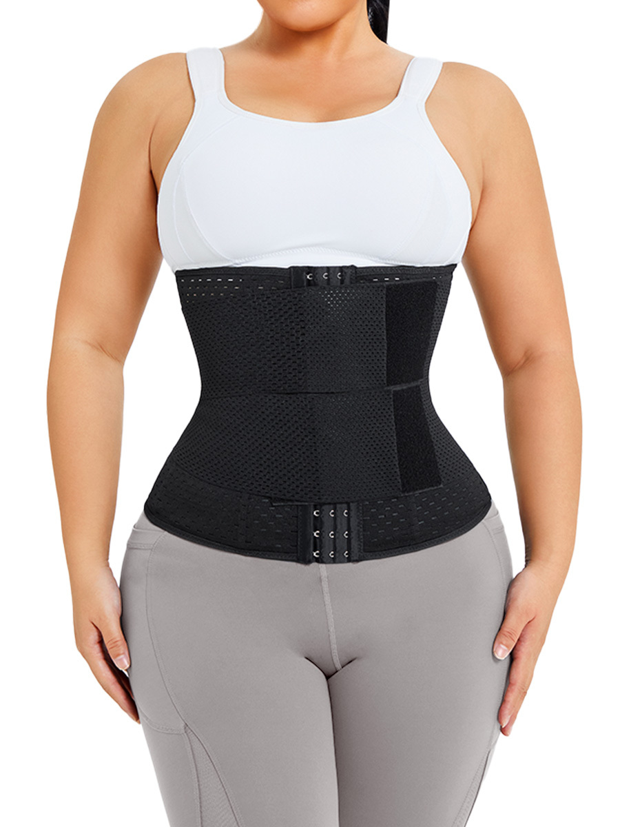 Adjustable Hook Double-Layer Elastic Velcro High-Waist Tummy Control Waist Cinchers-Brabic