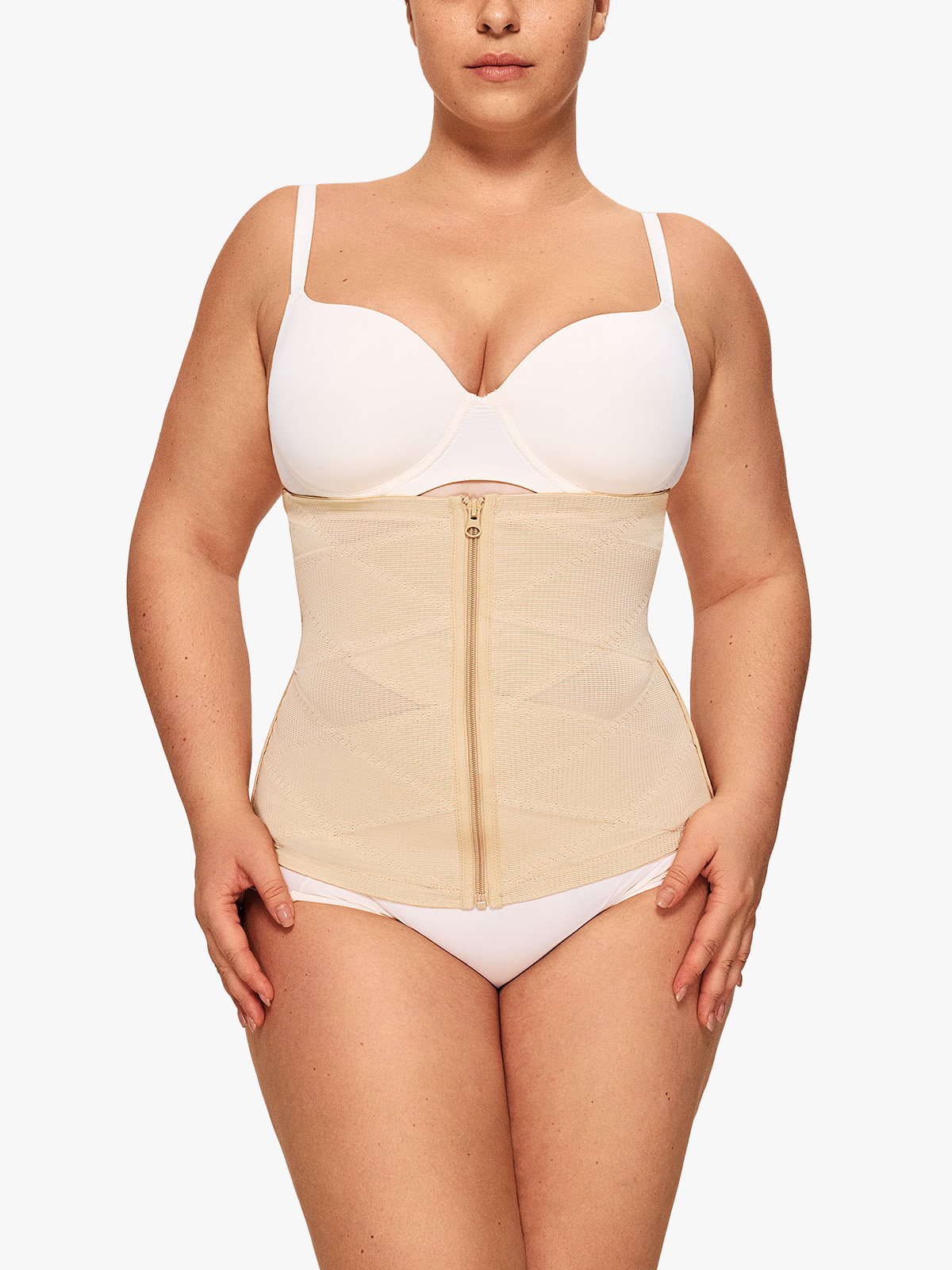 Tummy Control Shapewear Breathable Cross Mesh Corset Cincher Sport Girdle Body Shaper Waist Cinchers-Brabic