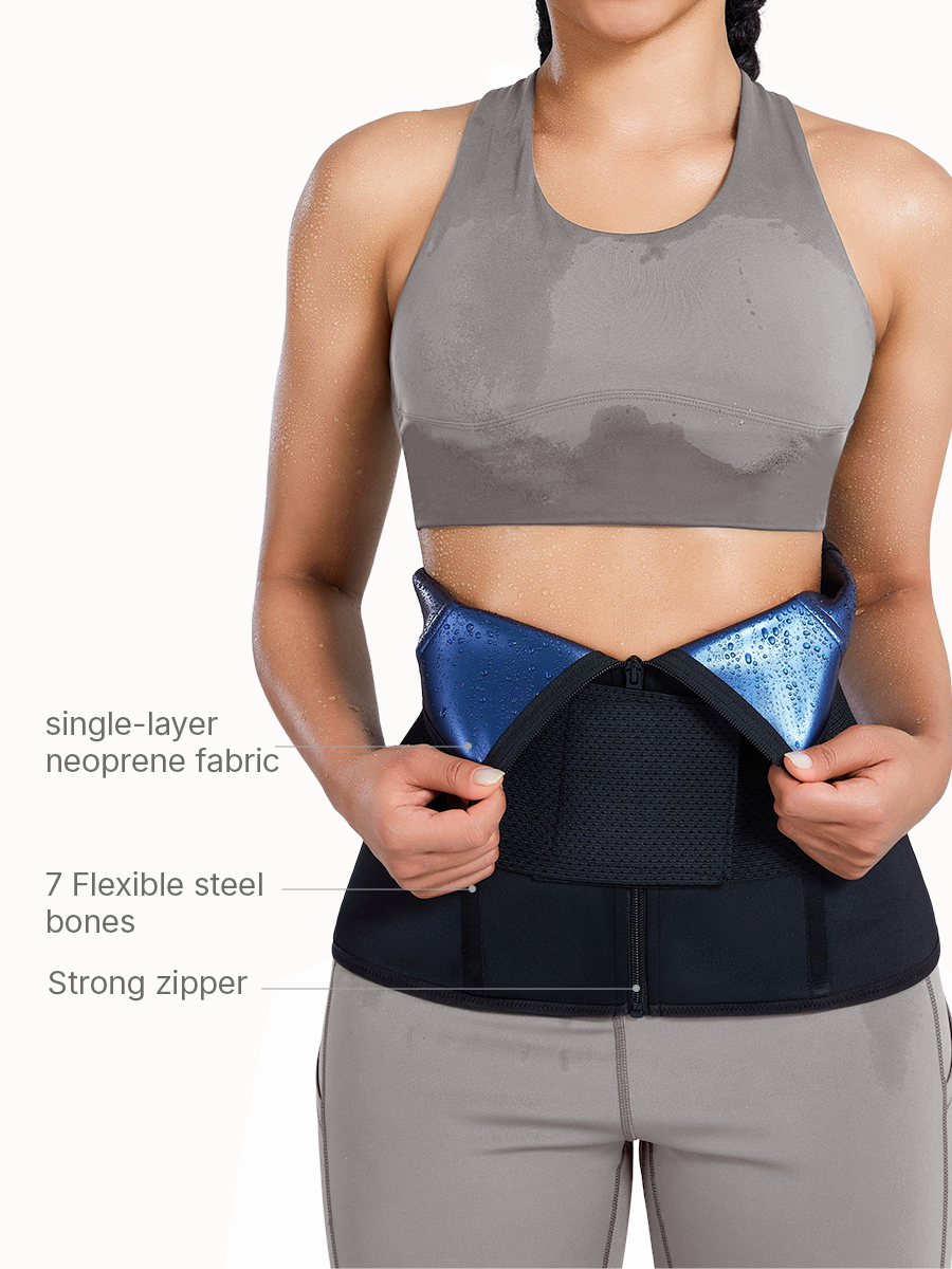 Front Zipper Waist Cincher For Belly Fat And Sweat Management-Brabic