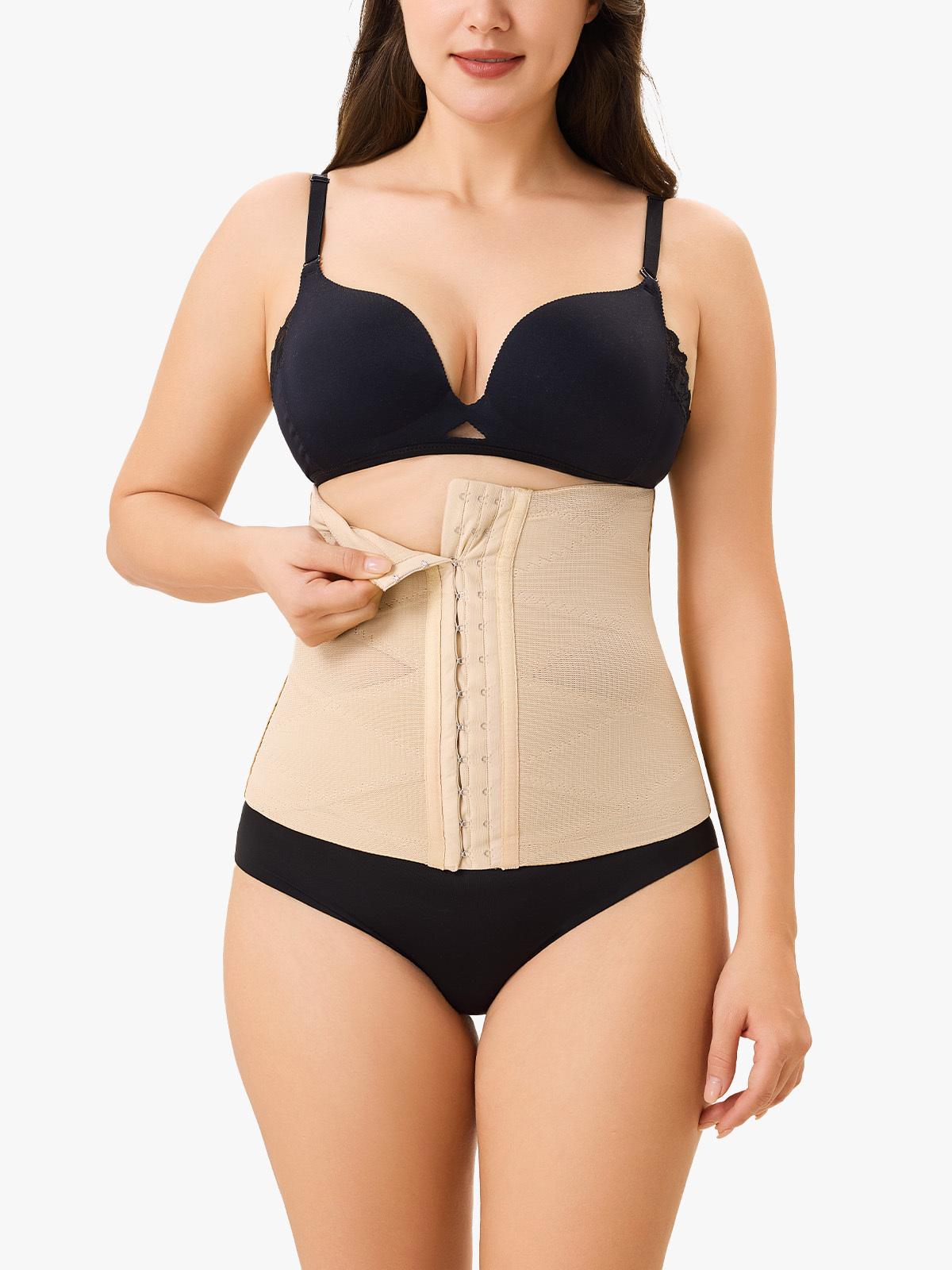 Adjustable Hook Breathable Double-Layer CrossOver High-Waist Tummy Control Cincher-Brabic