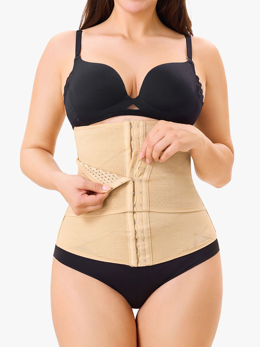 Adjustable Hook Breathable High-Waist Tummy Control Waist Cinchers-Brabic