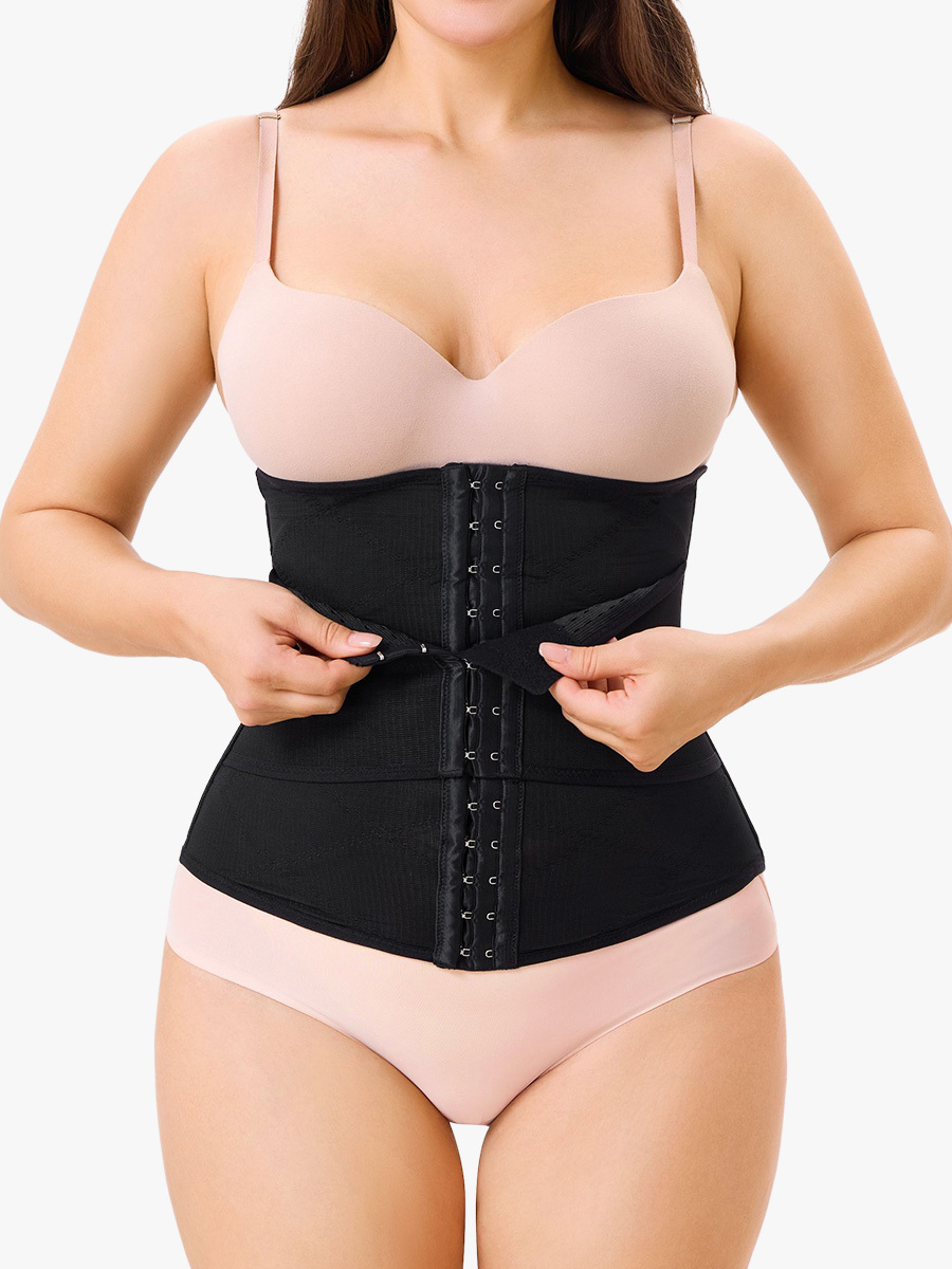 Adjustable Hook Breathable High-Waist Tummy Control Waist Cinchers-Brabic