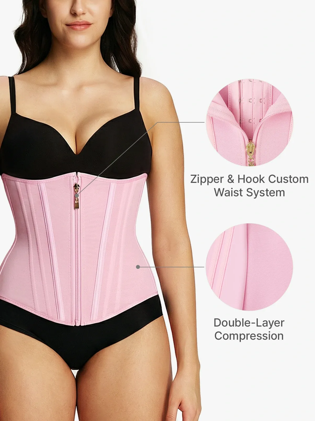 Zip up Smoothing Waist Cincher