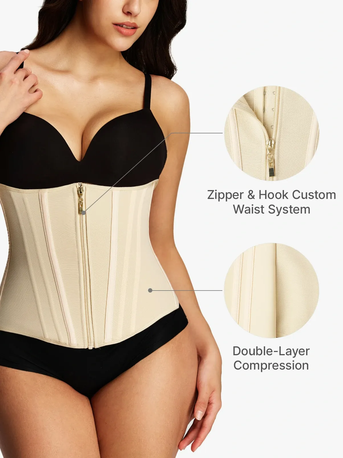 Zip up Smoothing Waist Cincher