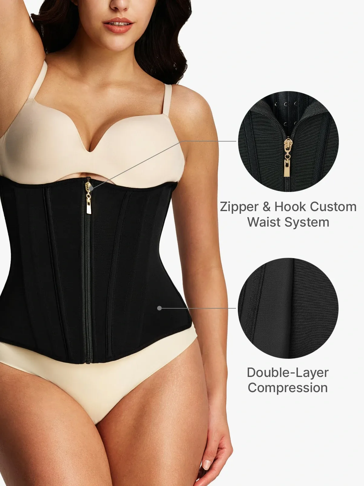 Zip up Smoothing Waist Cincher