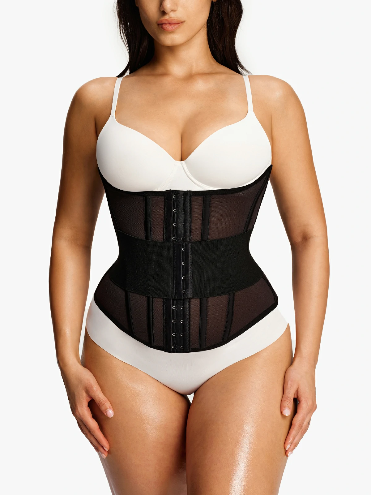 Mesh Steel-Bone Support Waist Cincher
