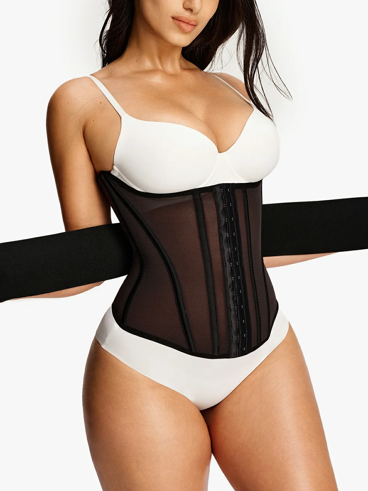 Mesh Steel-Bone Support Waist Cincher