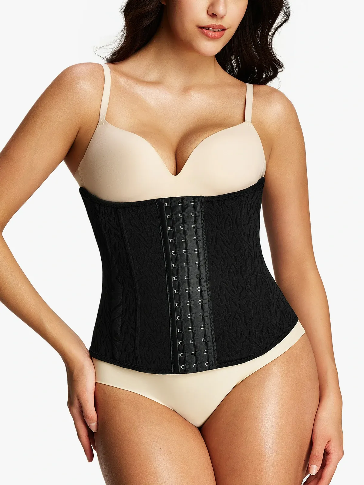 Jacquard Boning Support Waist Cincher