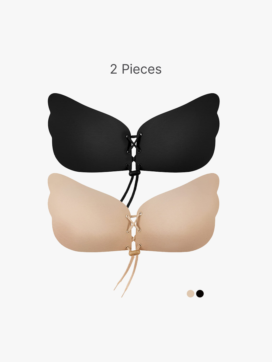 Brabic 2-Piece Set Sticky Adhesive Invisible Strapless Backless Bra AB001