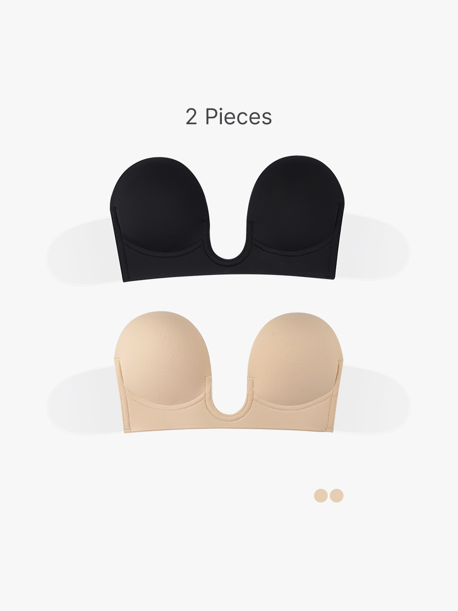 2 Pieces Sticky Bra Backless Adhesive Invisible Strapless Nipple Covers Adhesive Bras-Brabic