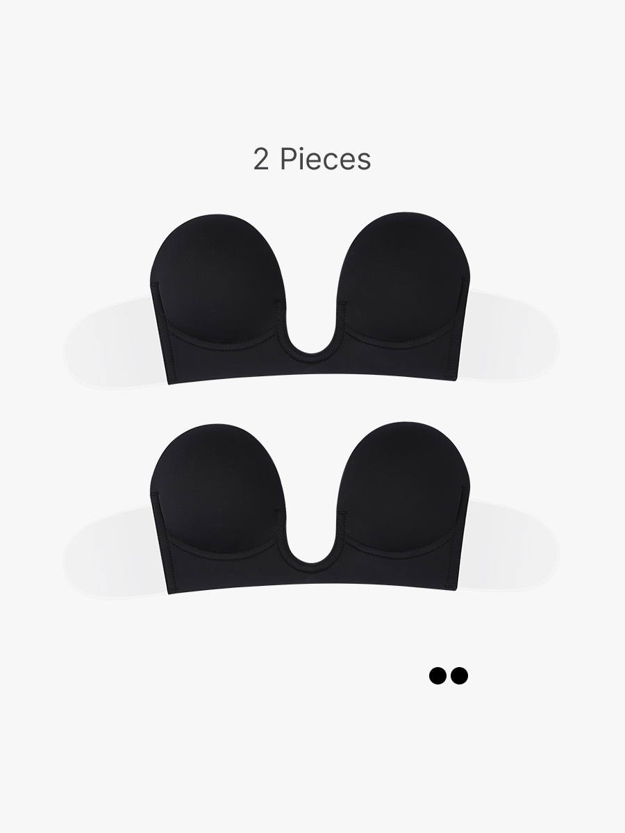 BRABIC 2-Piece Set Sticky Bra Backless Adhesive Invisible Strapless Nipple Covers AB002