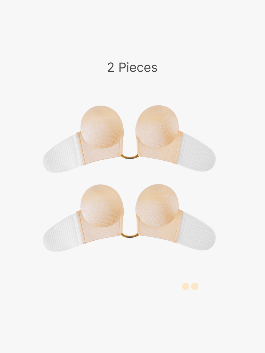 2 Pieces Strapless Adhesive Sticky Bra Push Up Backless Invisible Adhesive Bras-Brabic