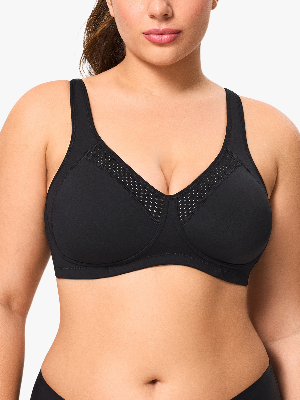 Wireless Racerback Workout Running Fitness Sports Bra Adjustable