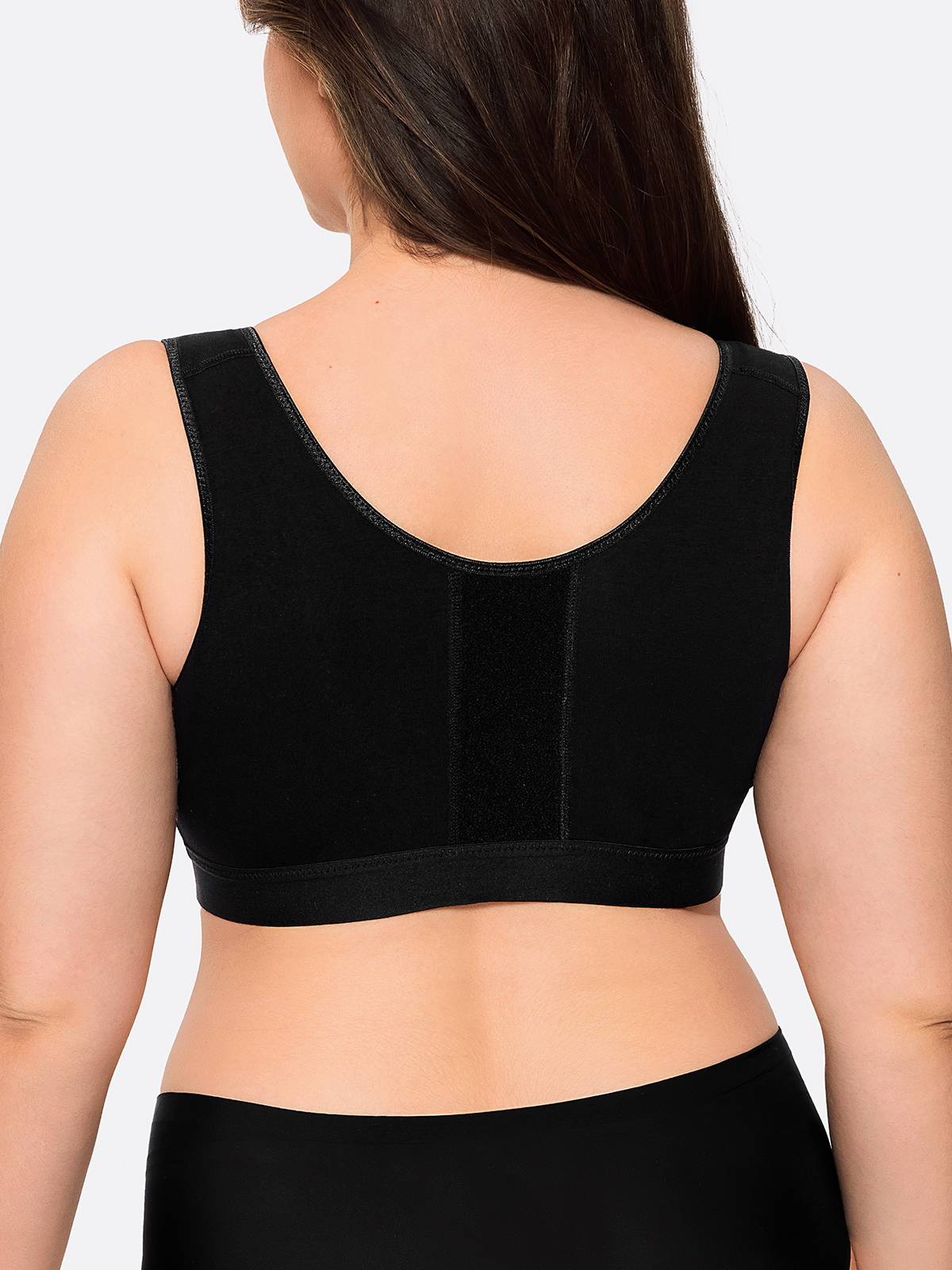 Front Closure Mastectomy Sports Bra Wide Strap Everyday Post Op Bra