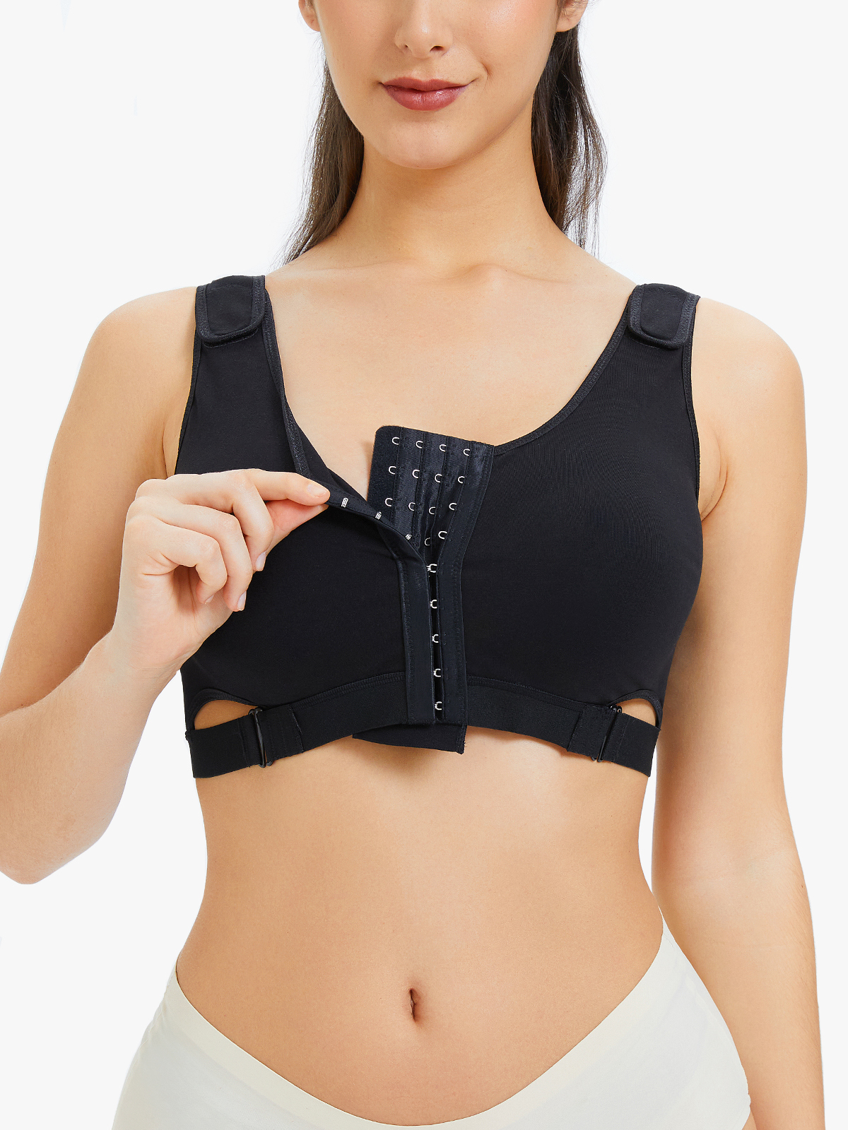 Comfy Postoperative Support Bra Front Closure Wireless Mastectomy Bra-Brabic