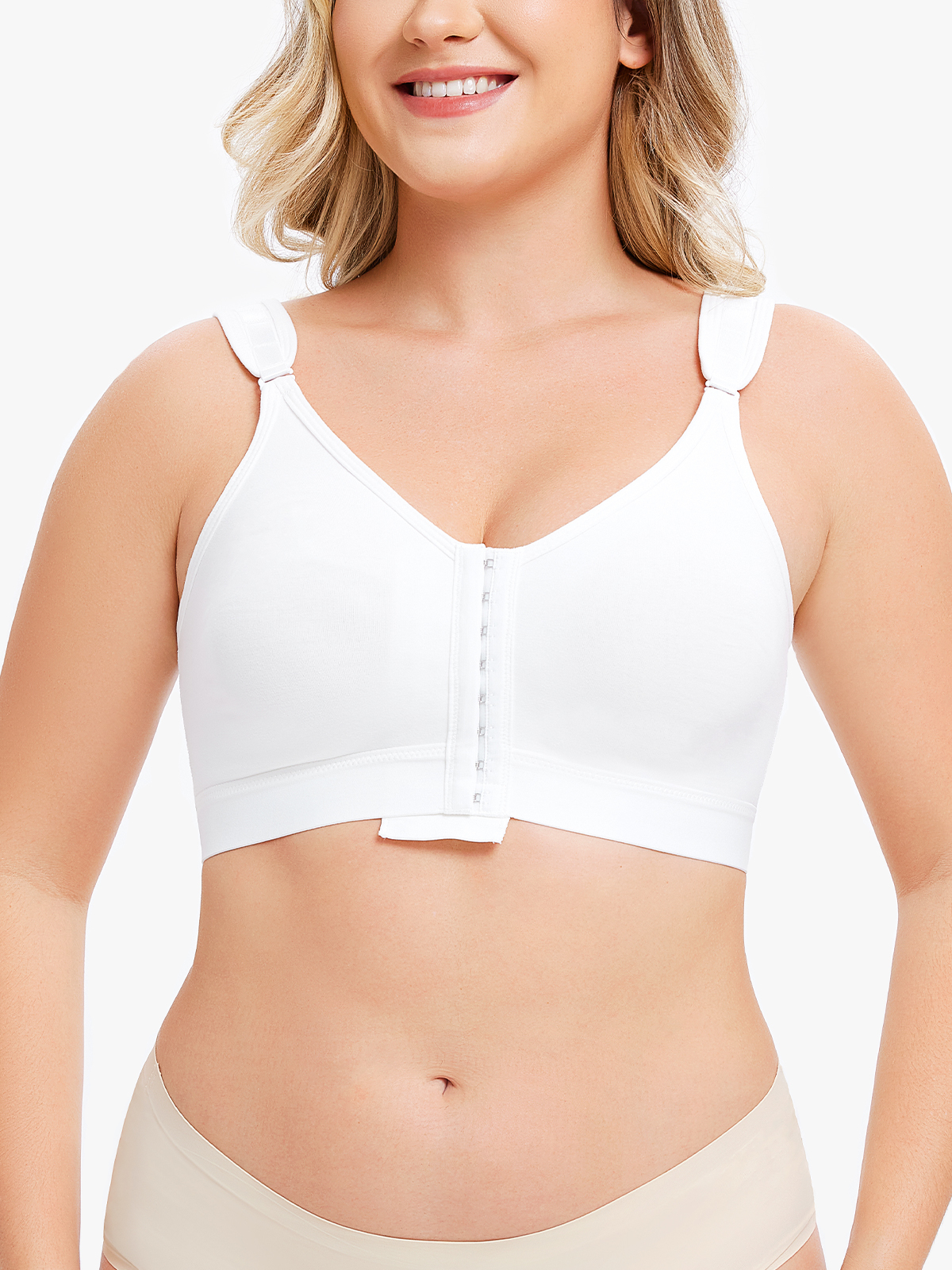 Comfortable Mastectomy Bras With Front 4 Rows Buckle Design -Brabic