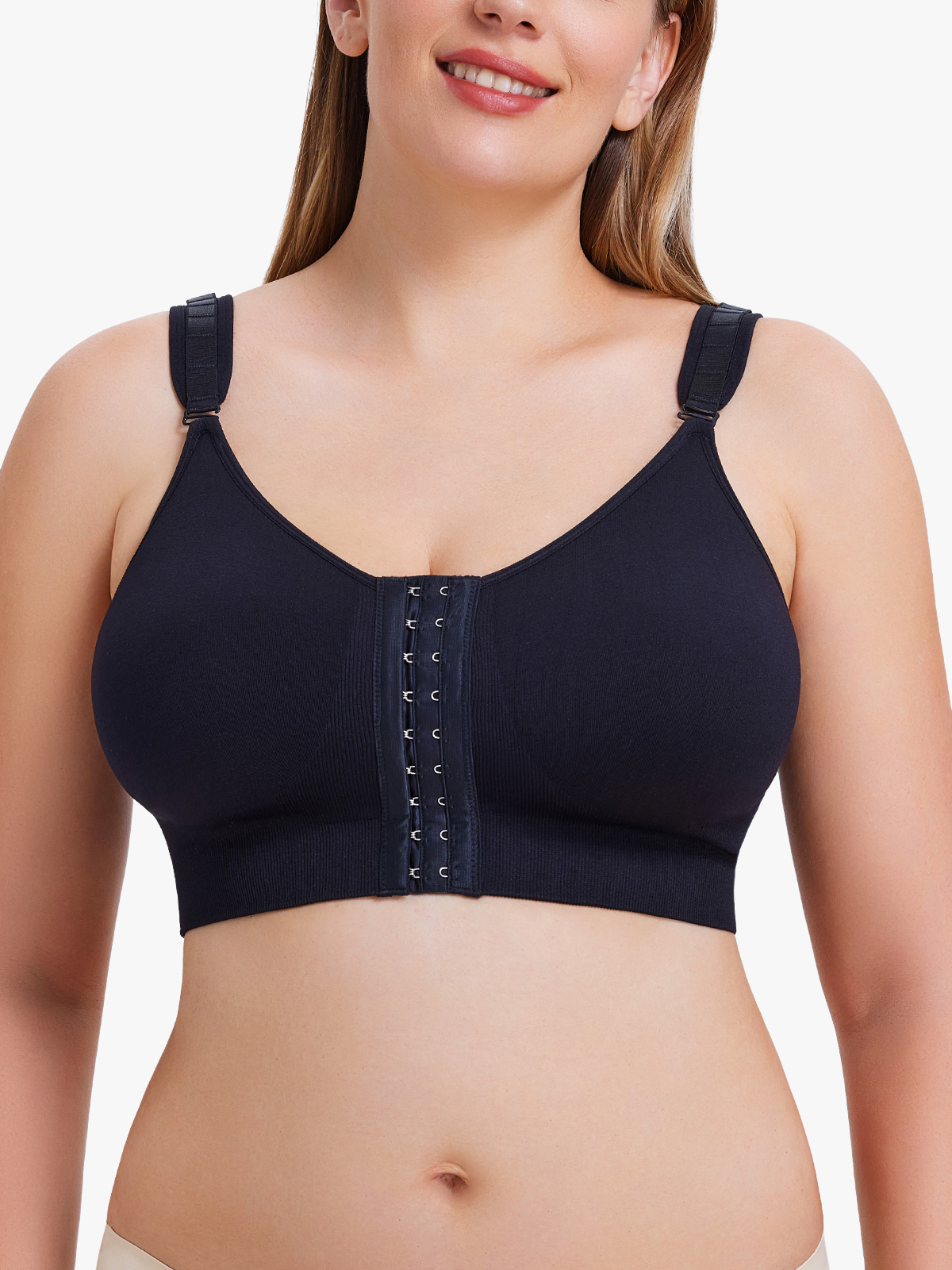 Full Coverage Post Surgery Everyday Bra Front Closure Mastectomy Bra-Brabic
