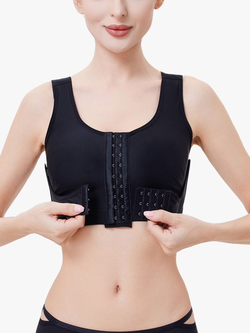 Soft Front Closure Mastectomy Bra Wireless Post Surgery Support Bra-Brabic