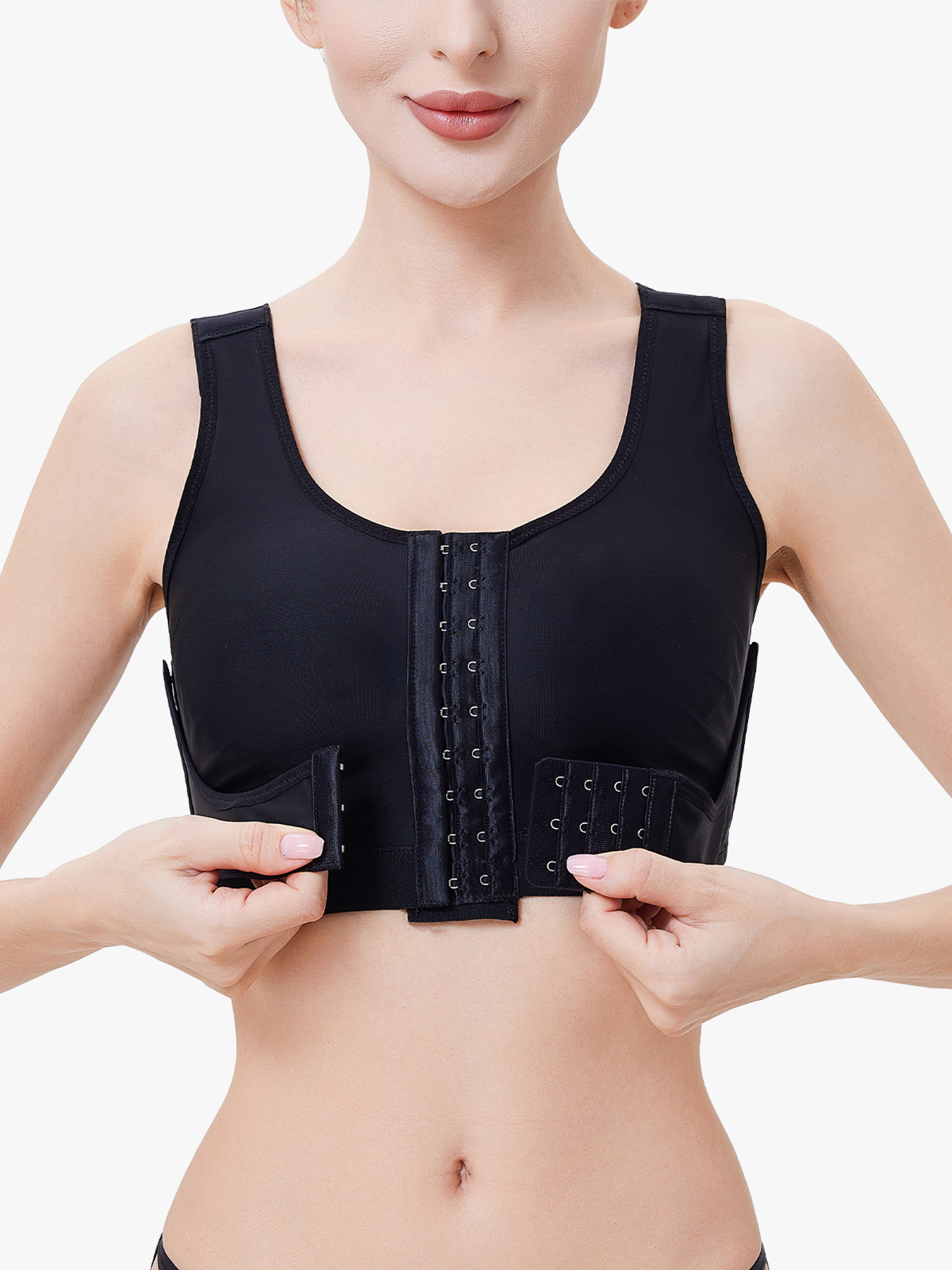 Soft Front Closure Mastectomy Bra Wireless Post Surgery Support Bra-Brabic