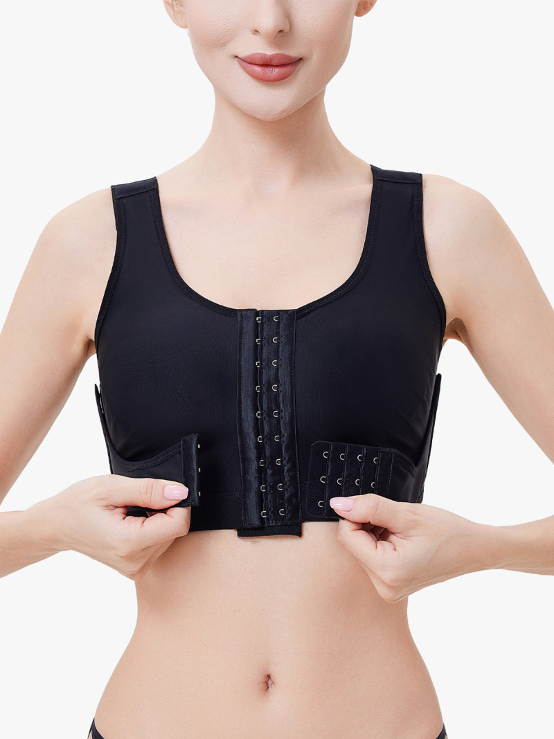 Soft Front Closure Mastectomy Bra Wireless Post Surgery Support Bra-Brabic
