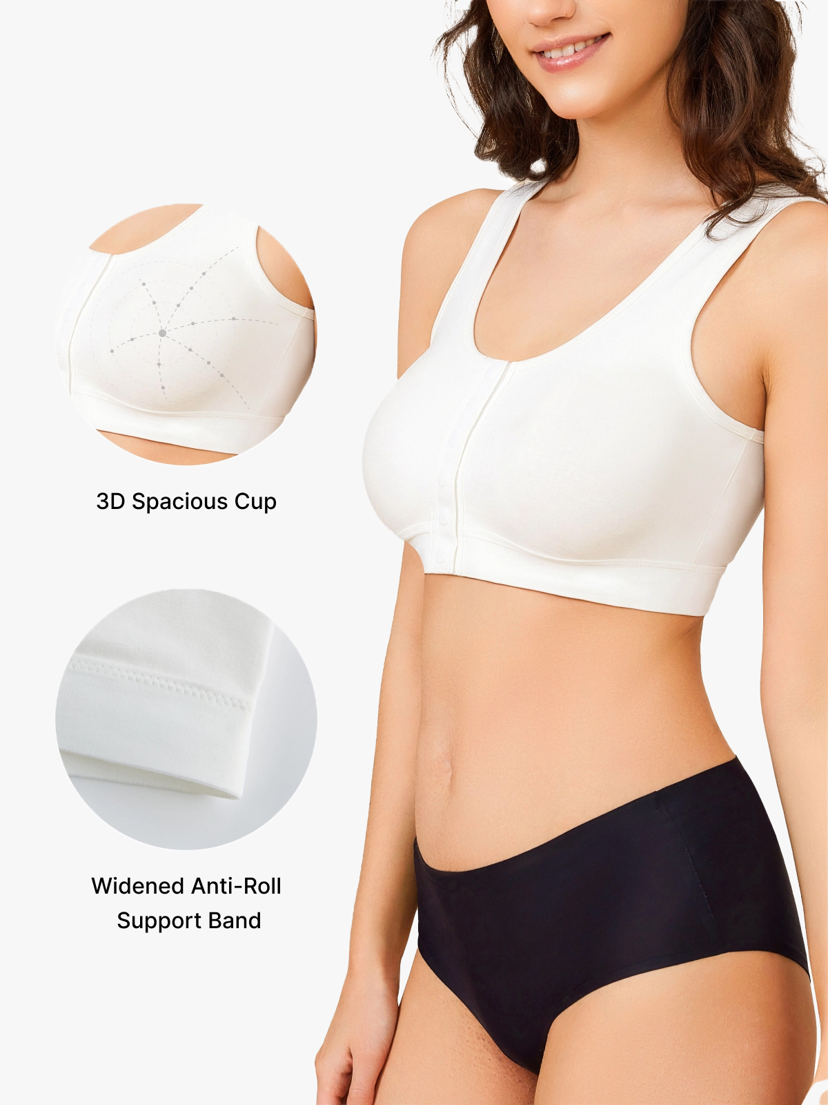 Front Closure Comfort Soft Mastectomy Bra