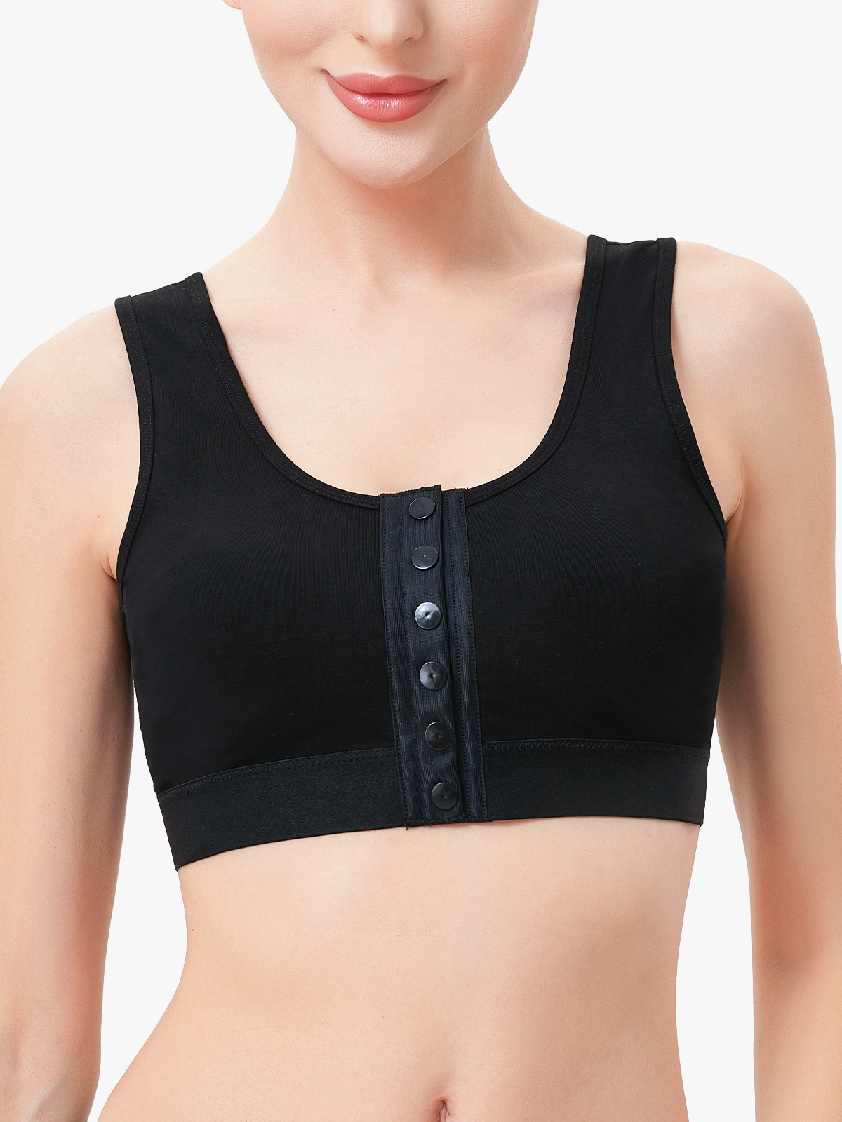 Front Closure Full Coverage Compression Post Surgery Bra Everyday Wear-Brabic