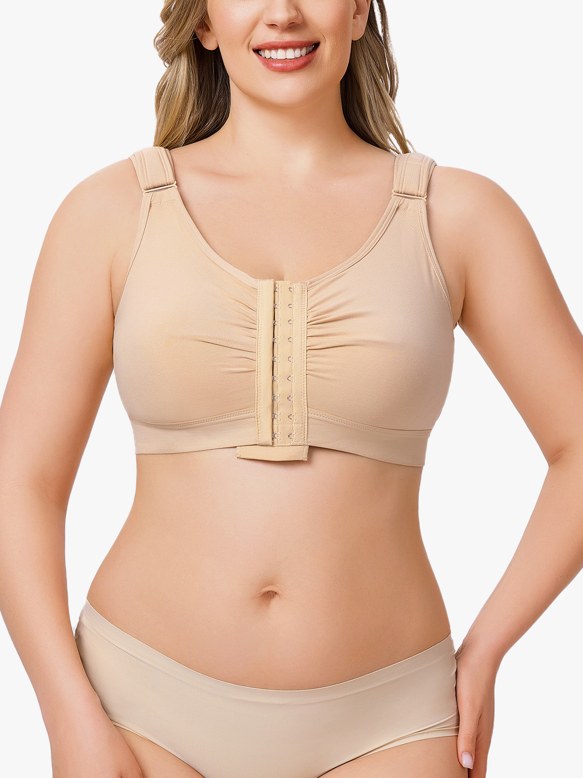 Full Coverage Front Clourse Post Surgery Bra Everyday Bra for Mastectomy-Brabic