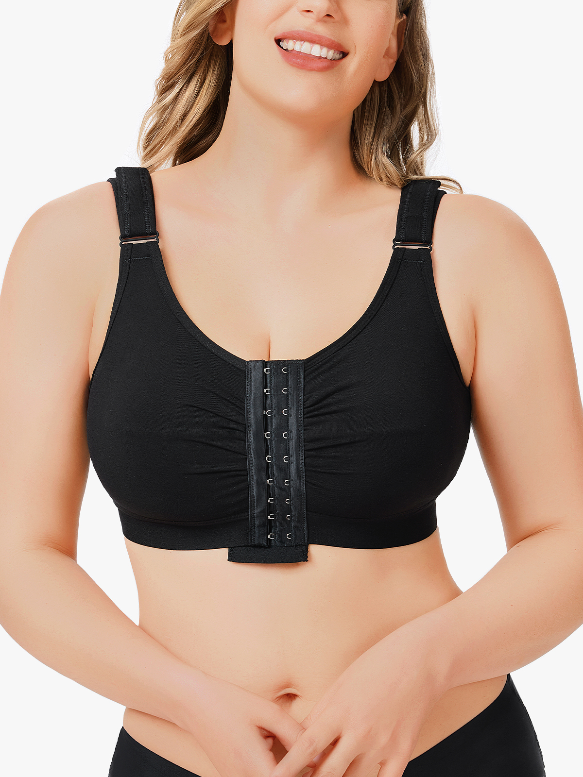 Full Coverage Front Clourse Post Surgery Bra Everyday Bra for Mastectomy-Brabic
