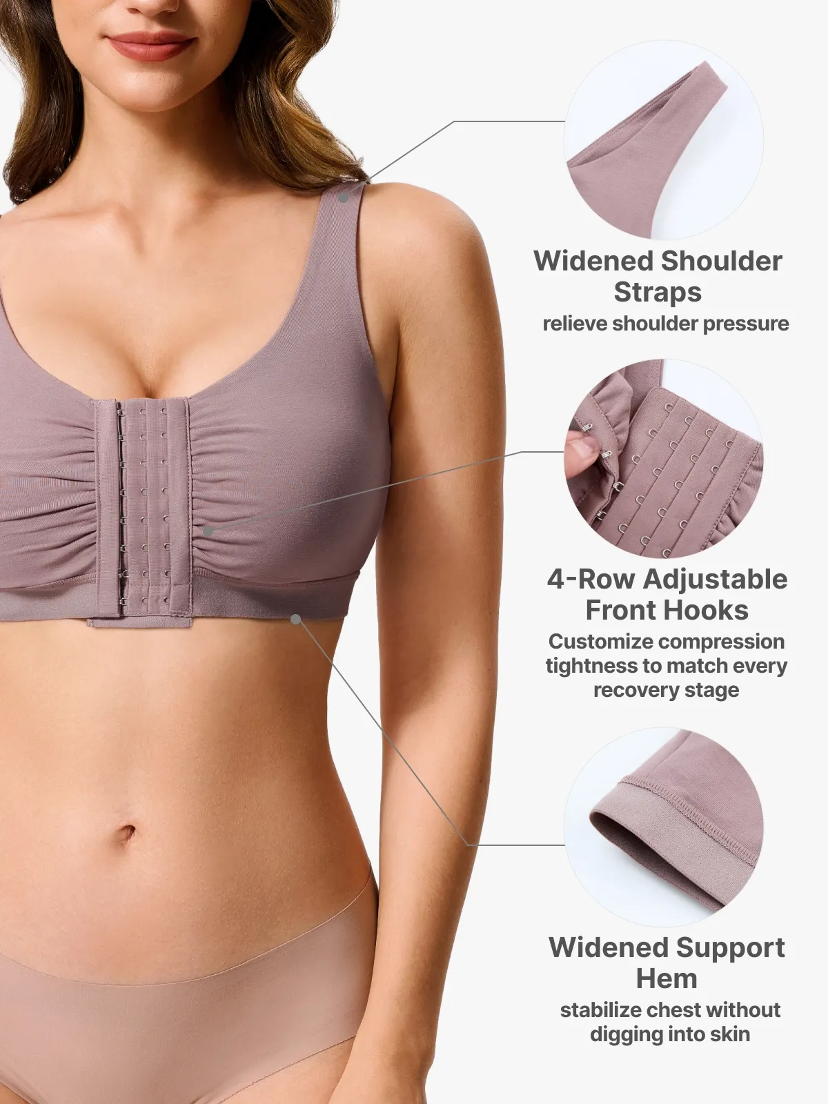 Front-Opening Comfort Everyday Mastectomy Bra
