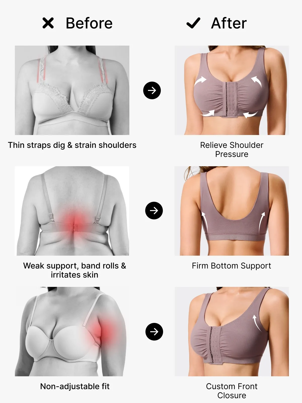 Front-Opening Comfort Everyday Mastectomy Bra