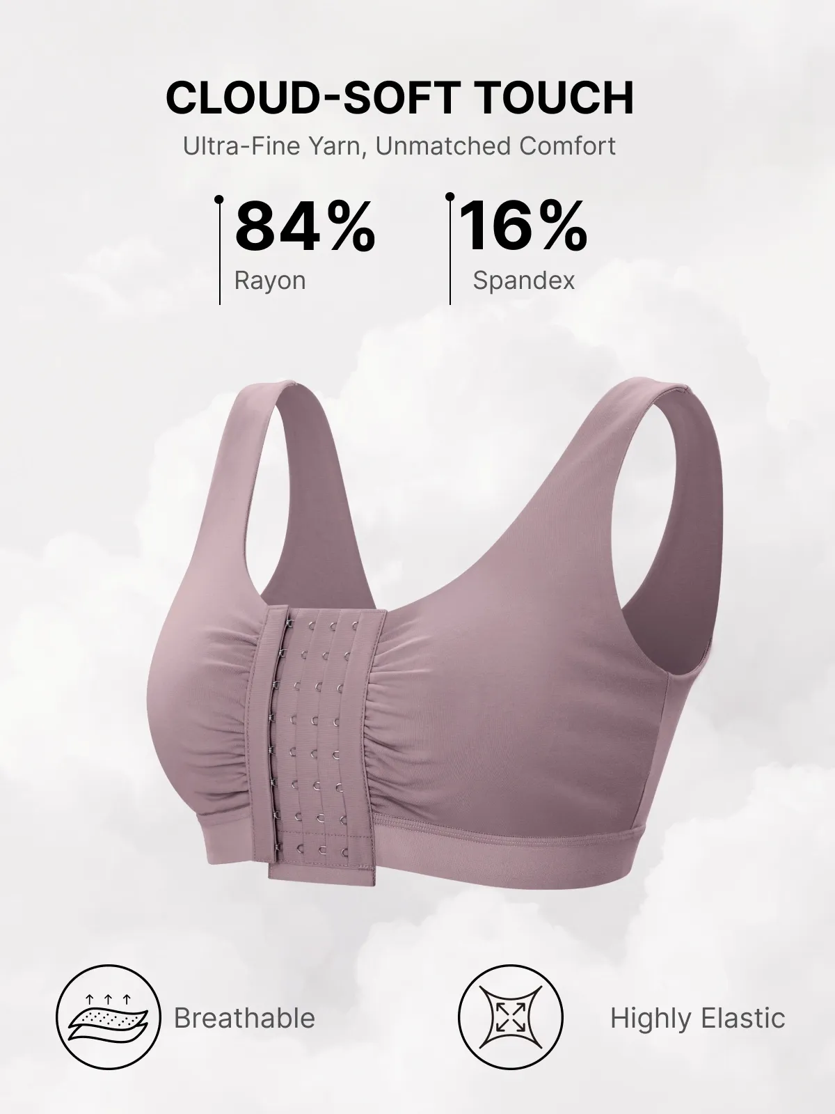 Front-Opening Comfort Everyday Mastectomy Bra