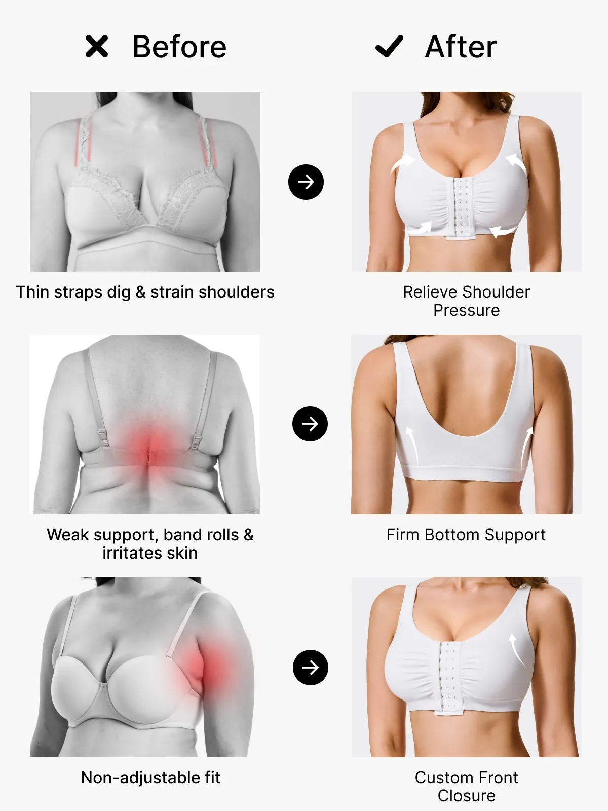 Front-Opening Comfort Everyday Mastectomy Bra