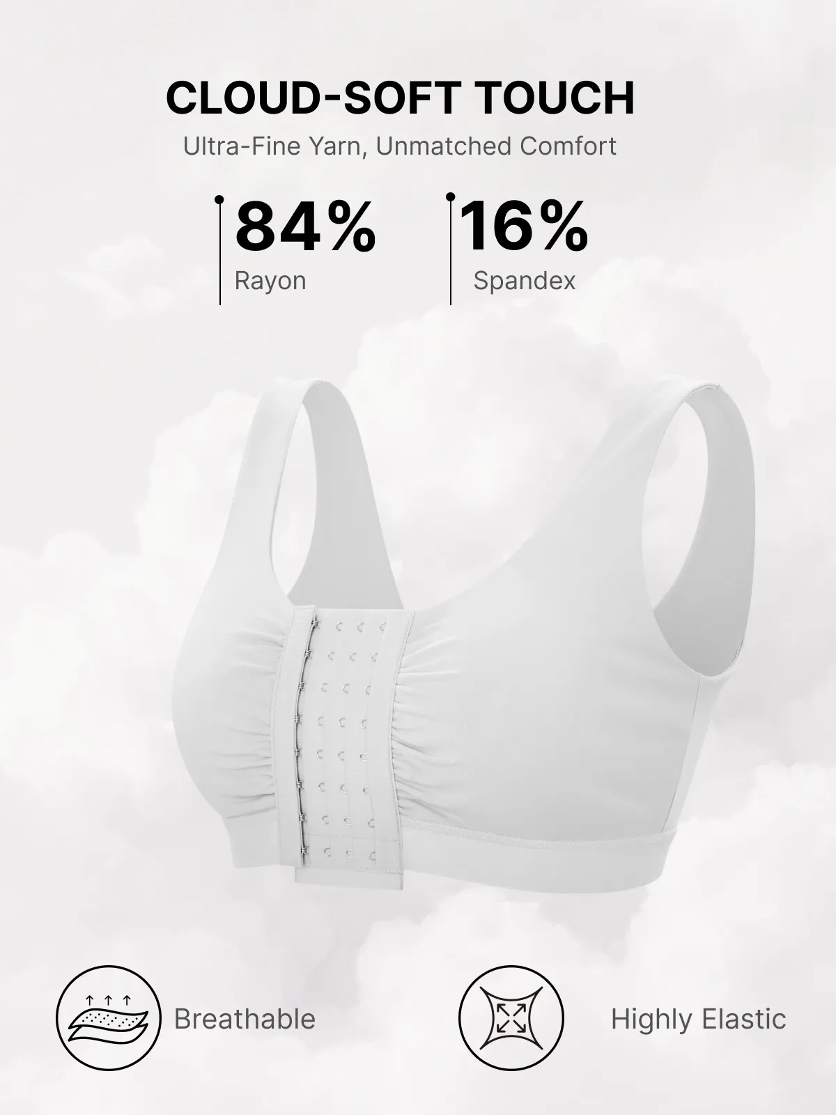 Front-Opening Comfort Everyday Mastectomy Bra