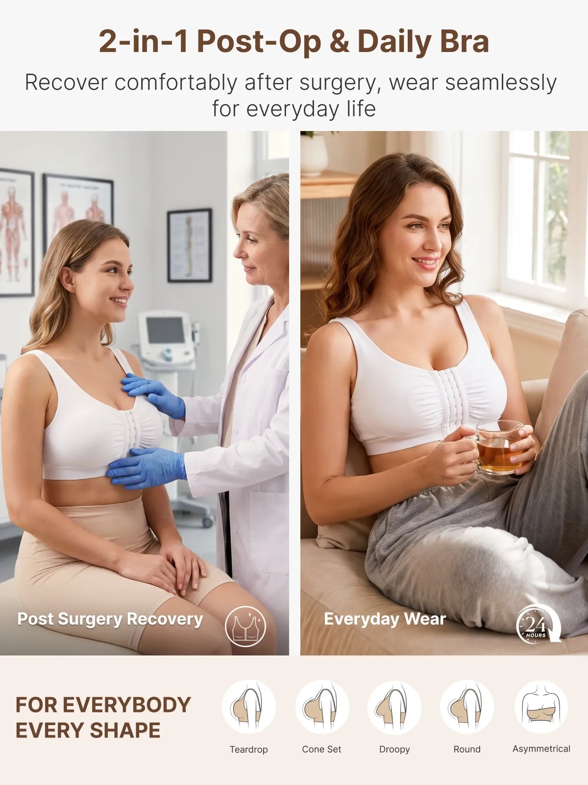 Front-Opening Comfort Everyday Mastectomy Bra