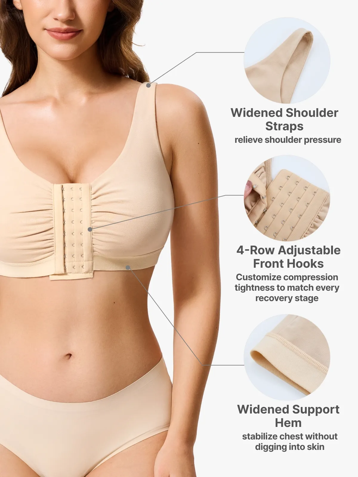 Front-Opening Comfort Everyday Mastectomy Bra