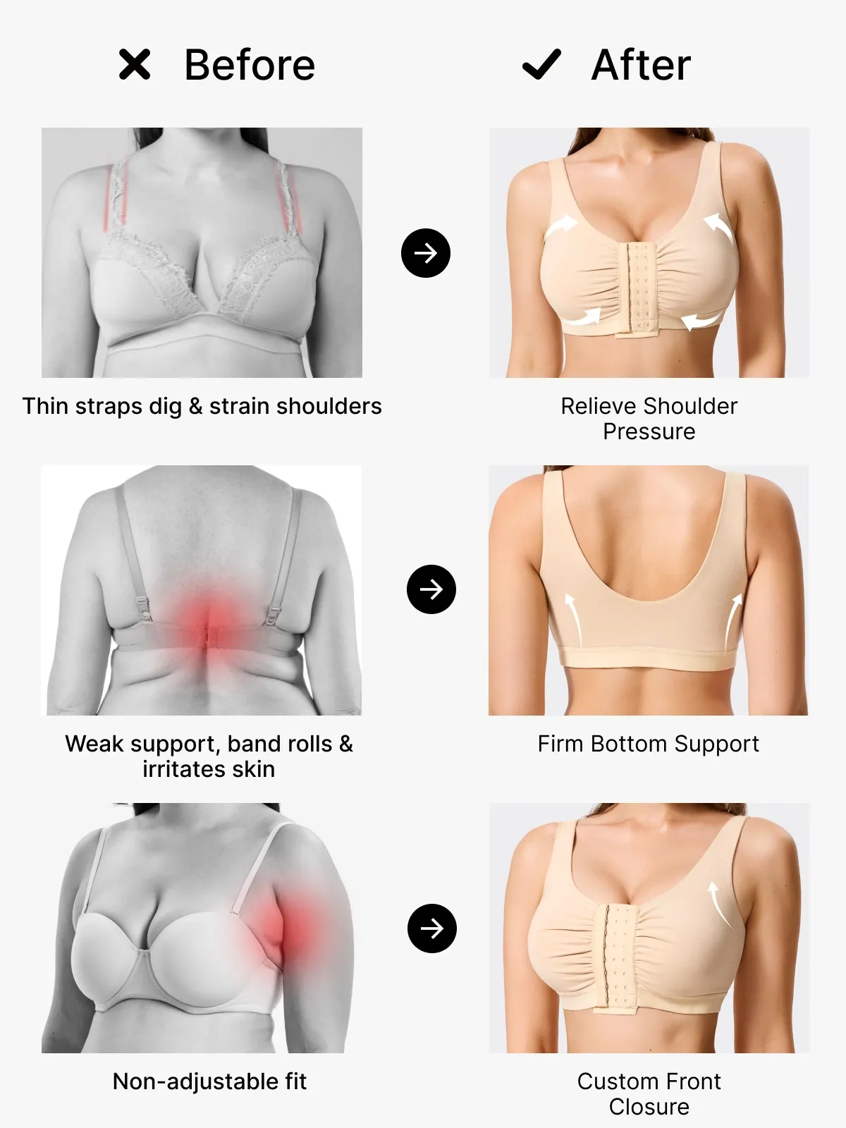 Front-Opening Comfort Everyday Mastectomy Bra
