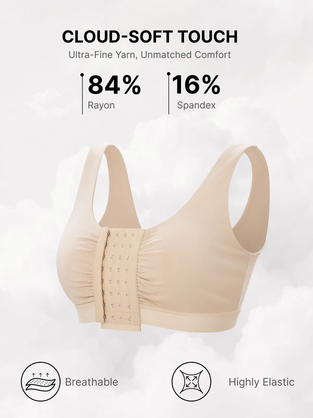 Front-Opening Comfort Everyday Mastectomy Bra