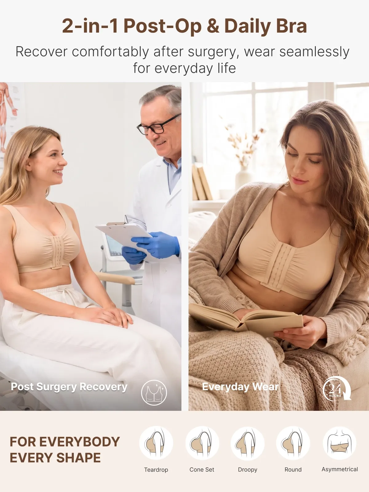 Front-Opening Comfort Everyday Mastectomy Bra