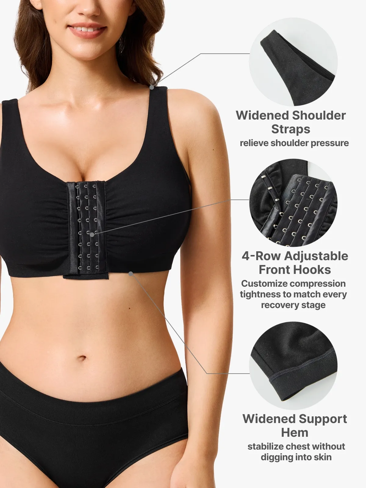 Front-Opening Comfort Everyday Mastectomy Bra